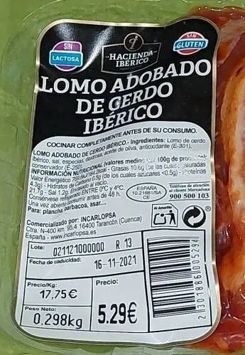 Lomo adobado de cerdo ibérico