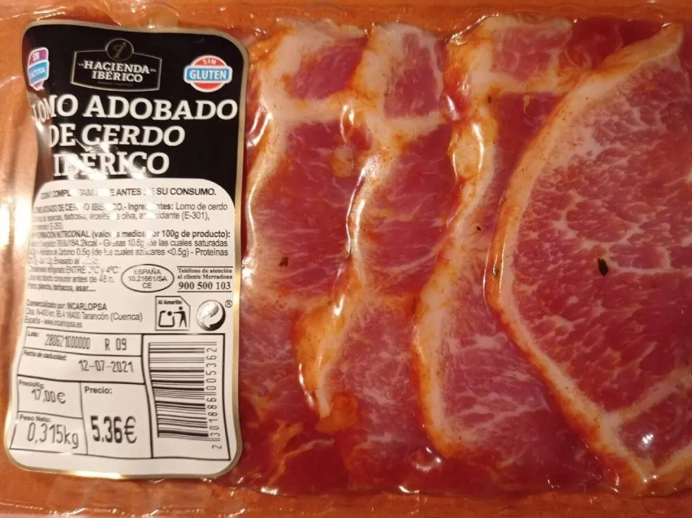 Lomo adobado de cerdo ibérico