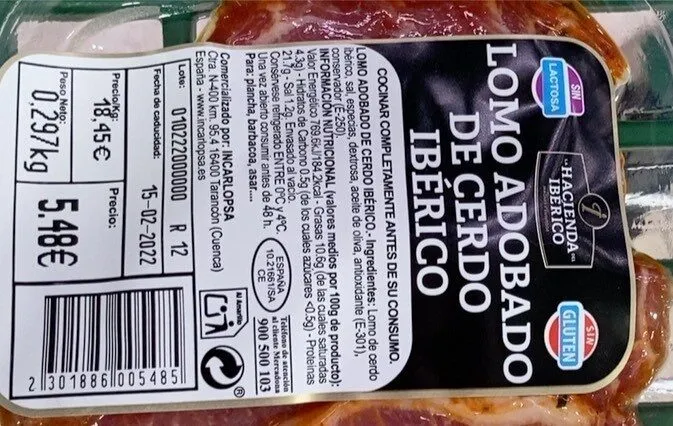 Lomo adobado cerdo ibérico