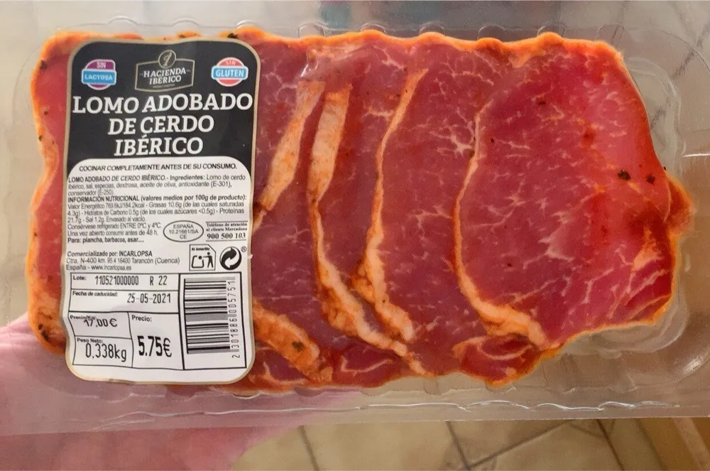 Lomo adobado de cerdo iberico