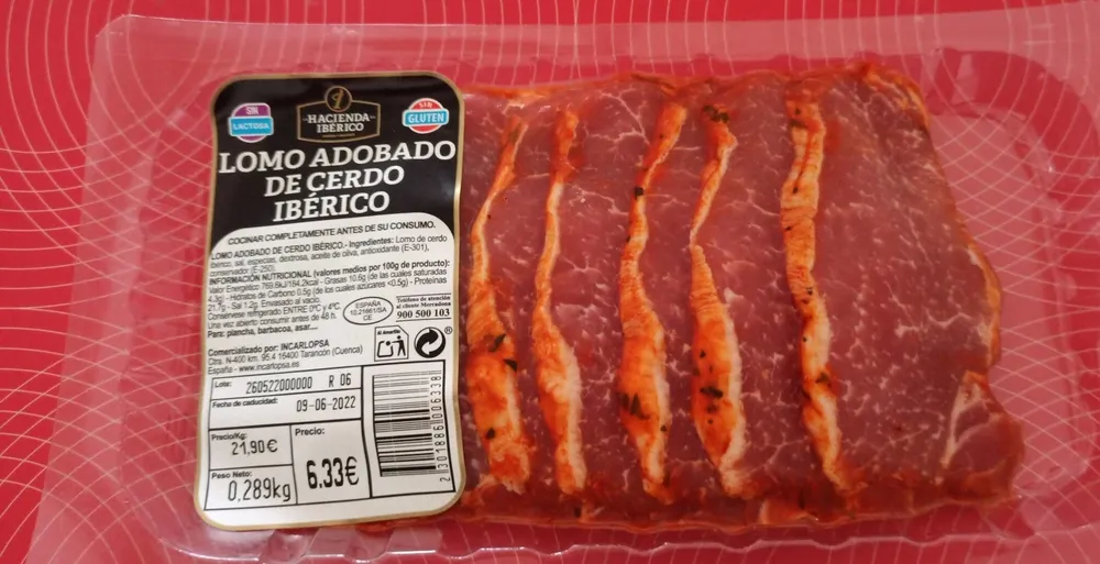 Lomo adobado de cerdo ibérico