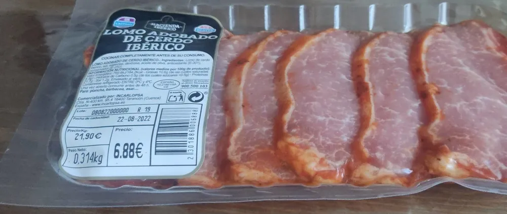 Lomo adobado de cerdo ibérico
