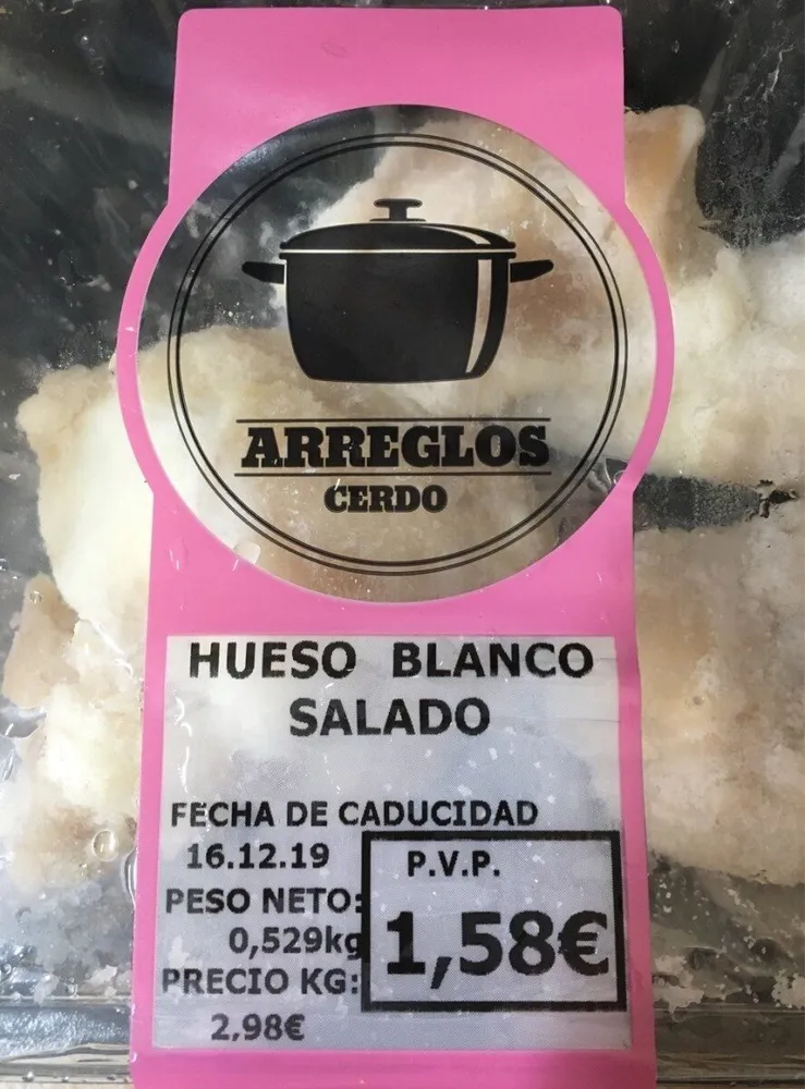 Hueso blanco salado