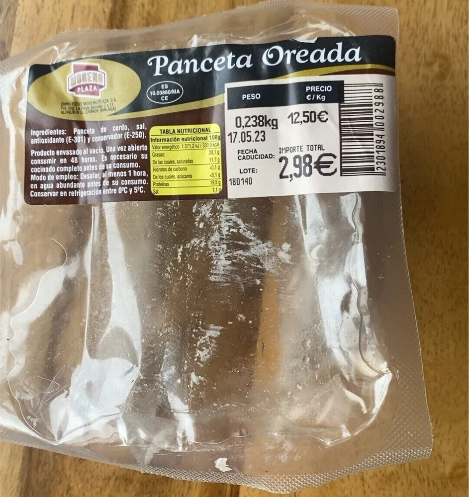 Panceta oreada