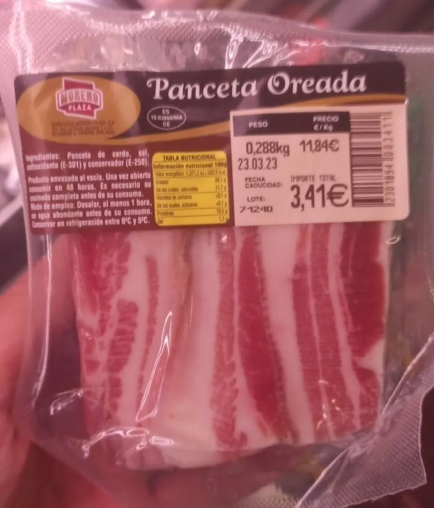 Panceta Oreada