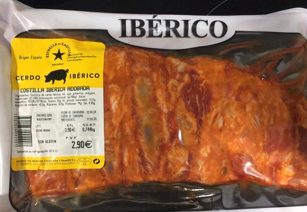 Costilla ibérica adobada