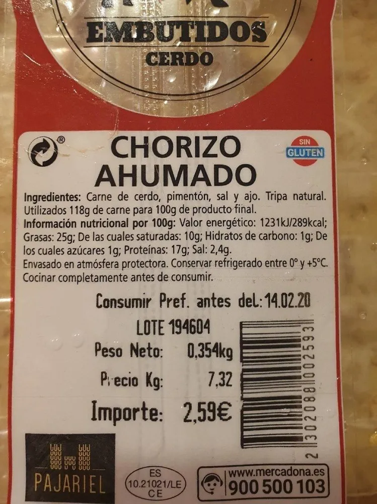 Chorizo ahumado