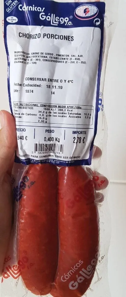 Chorizo porciones