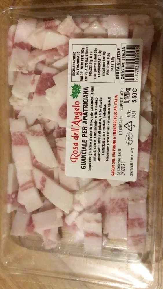 Guancale per amatriciana