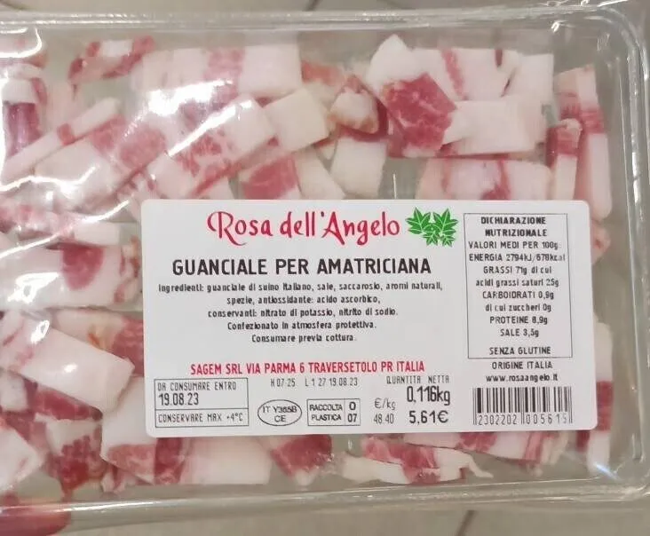 Guanciale per amatriciana