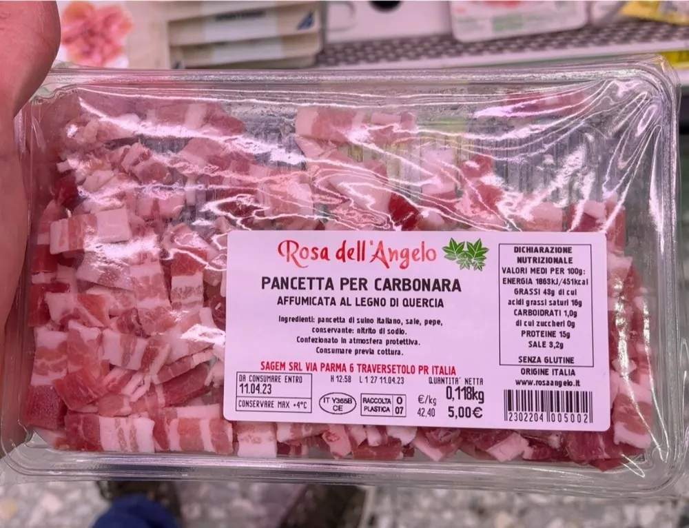 Pancetta per carbonara