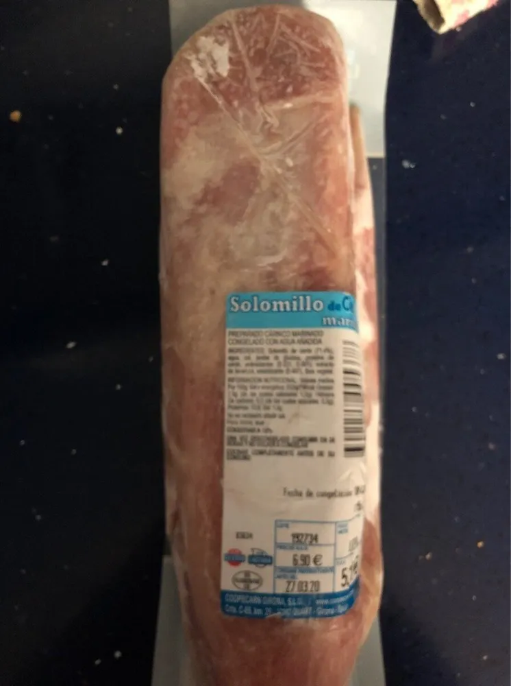 Solomillo de cerdo marinado