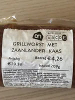 Grillworst met Zaanlander Kaas