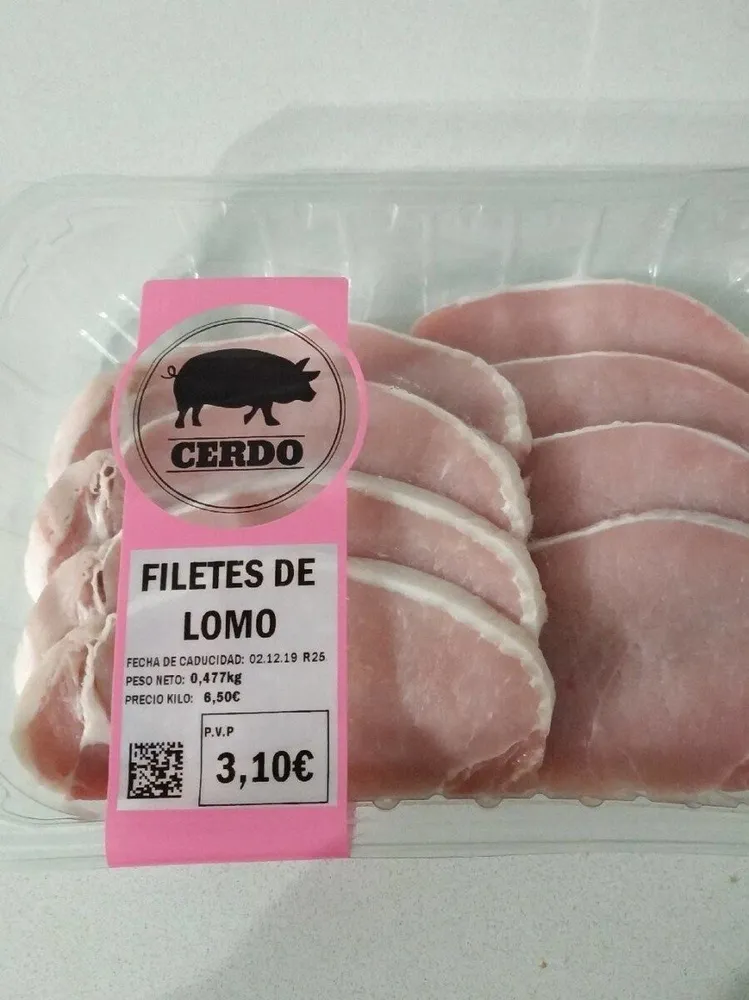Filetes de lomo de cerdo