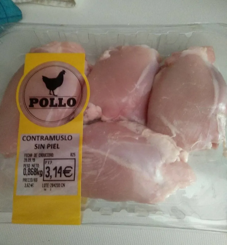 Contramuslo sin piel