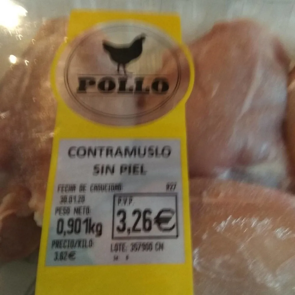Pollo Contramuslo Sin Piel