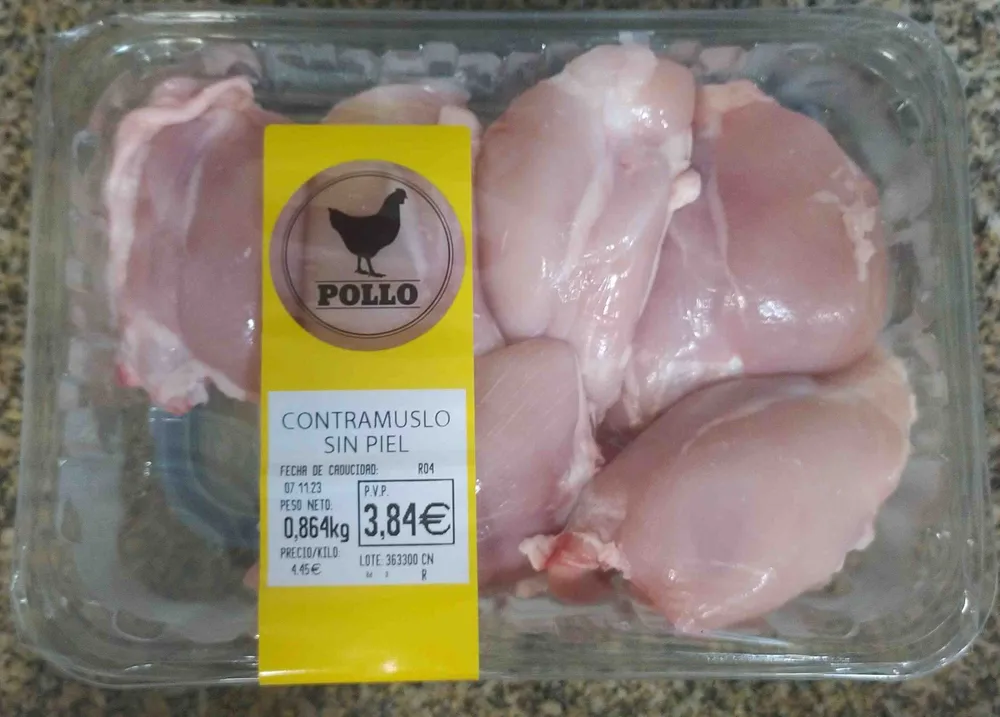 Contramuslo sin piel