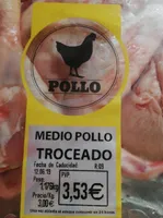 Medio pollo troceado
