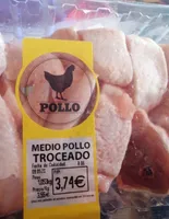 Medio pollo troceado