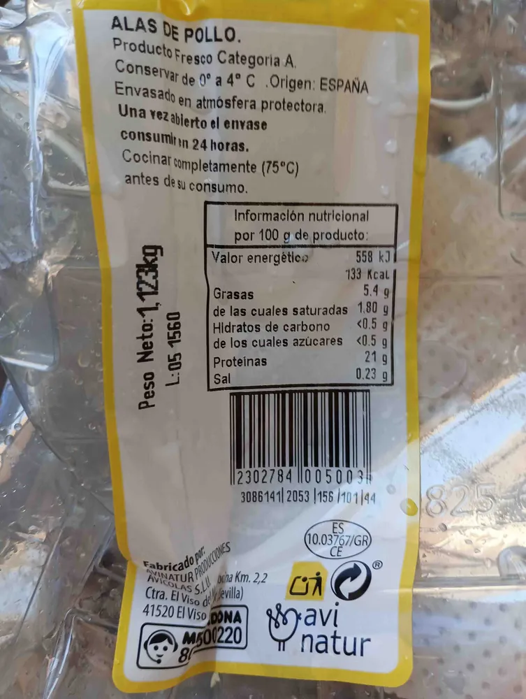 Alas pollo
