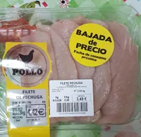 Pechuga de pollo fileteada