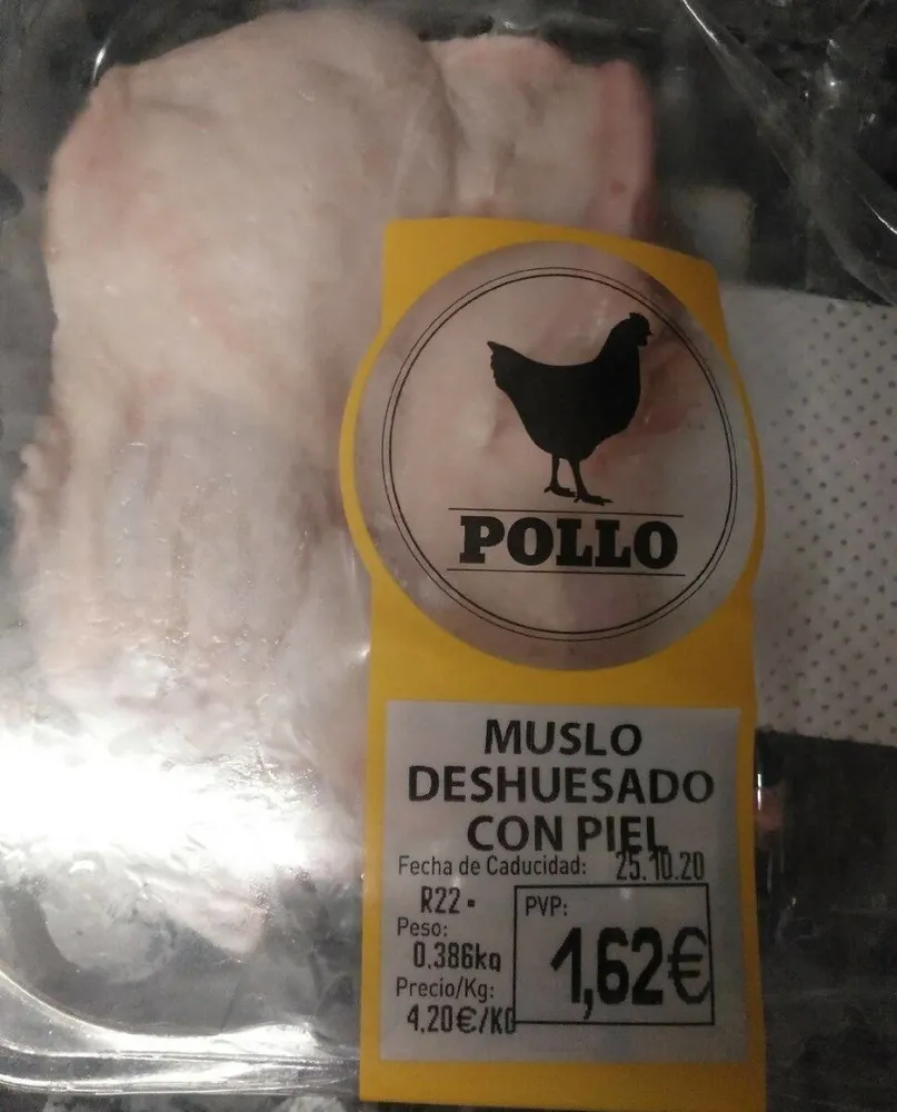 Muslo deshuesado con piel