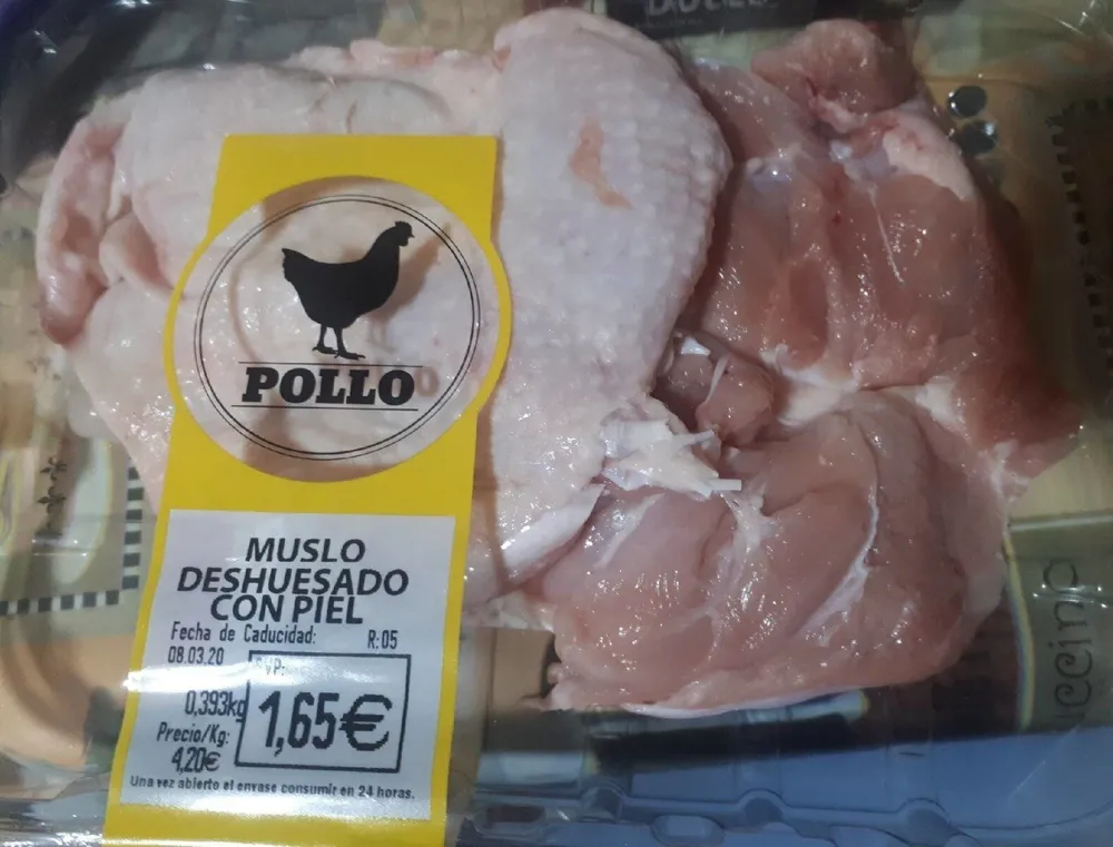 Muslo deshuesado con piel