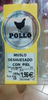 Muslo deshuesado con piel pollo