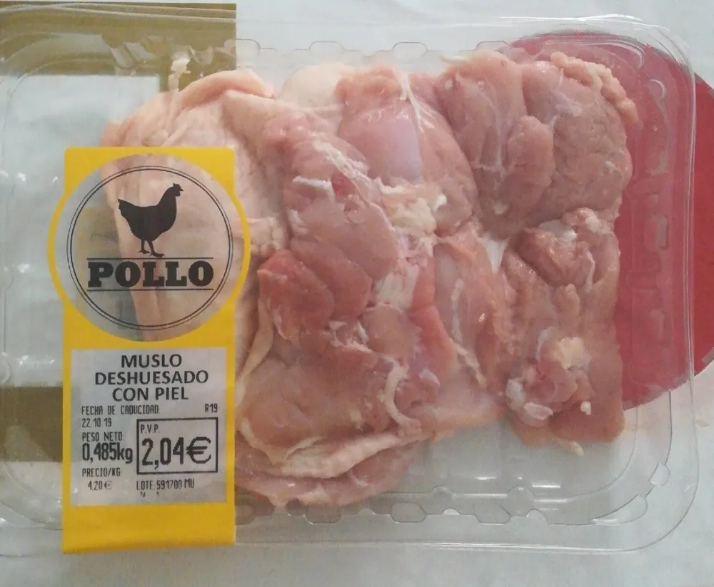 Muslo deshuesado con piel