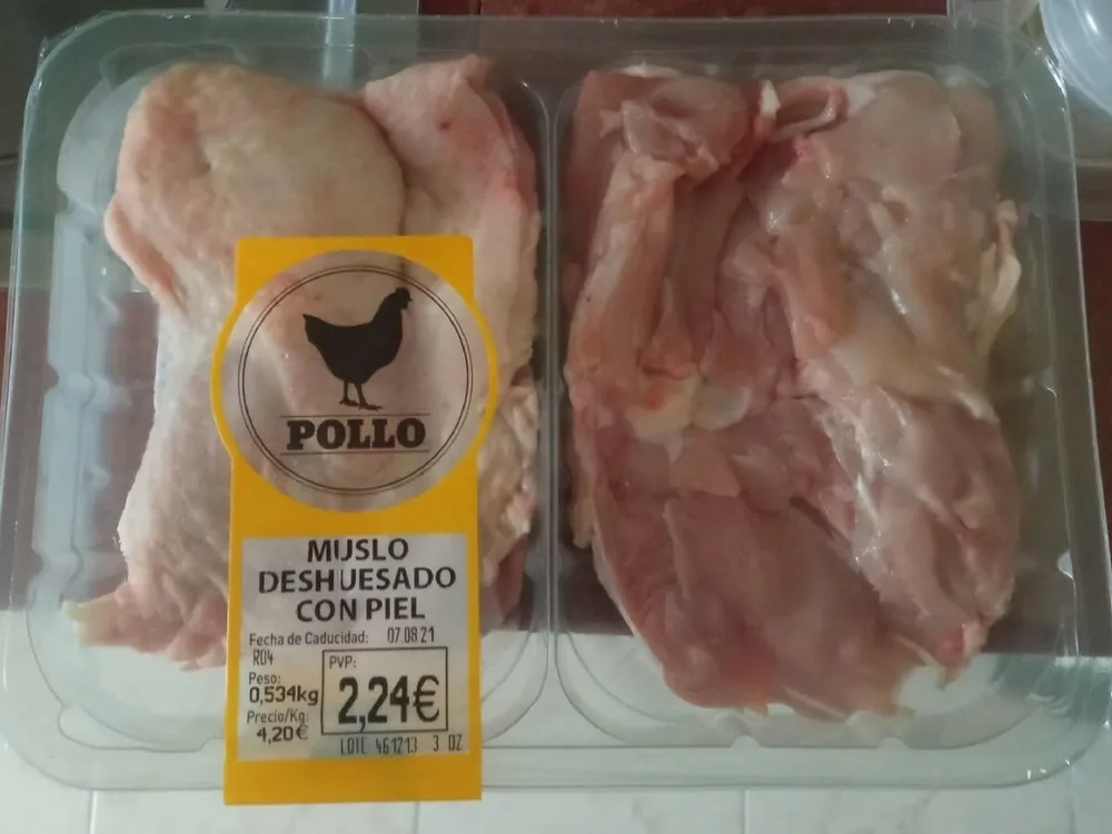 Muslo deshuesado con piel