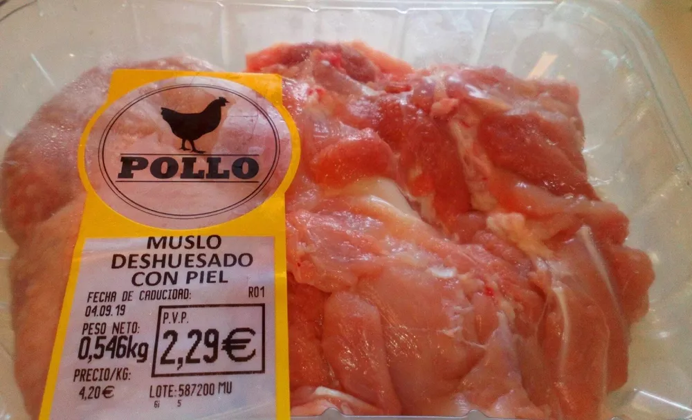 Muslo de pollo deshuesado con piel