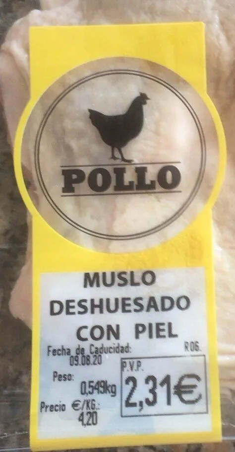 Muslo deshuesado con piel