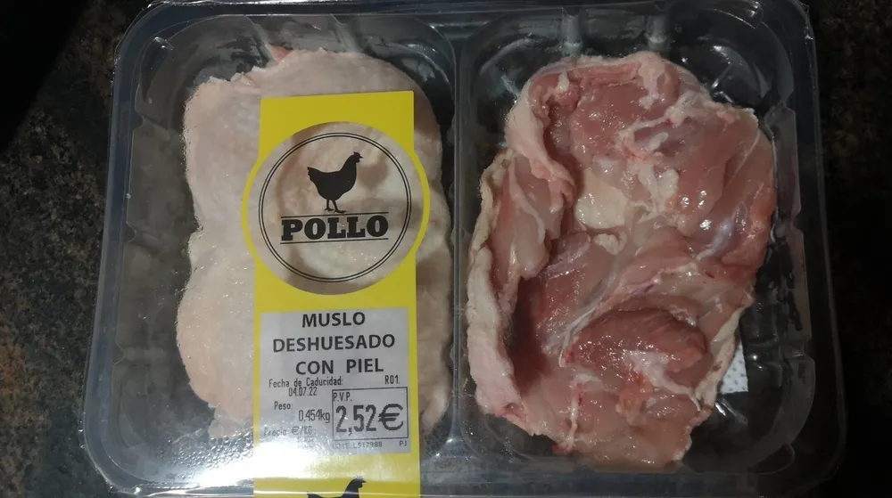 Muslo deshuesado con piel