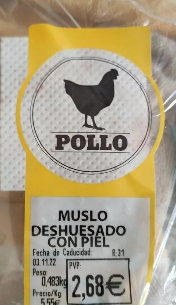 Carne de muslo deshuesado