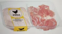 Carne de muslo y contramuslo deshuesado con piel