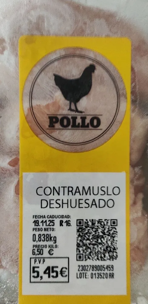 Contramuslo De Pollo Deshuesado (Chicken Thigh)