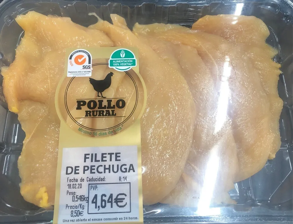 Filete de pechuhaPollo ruralt