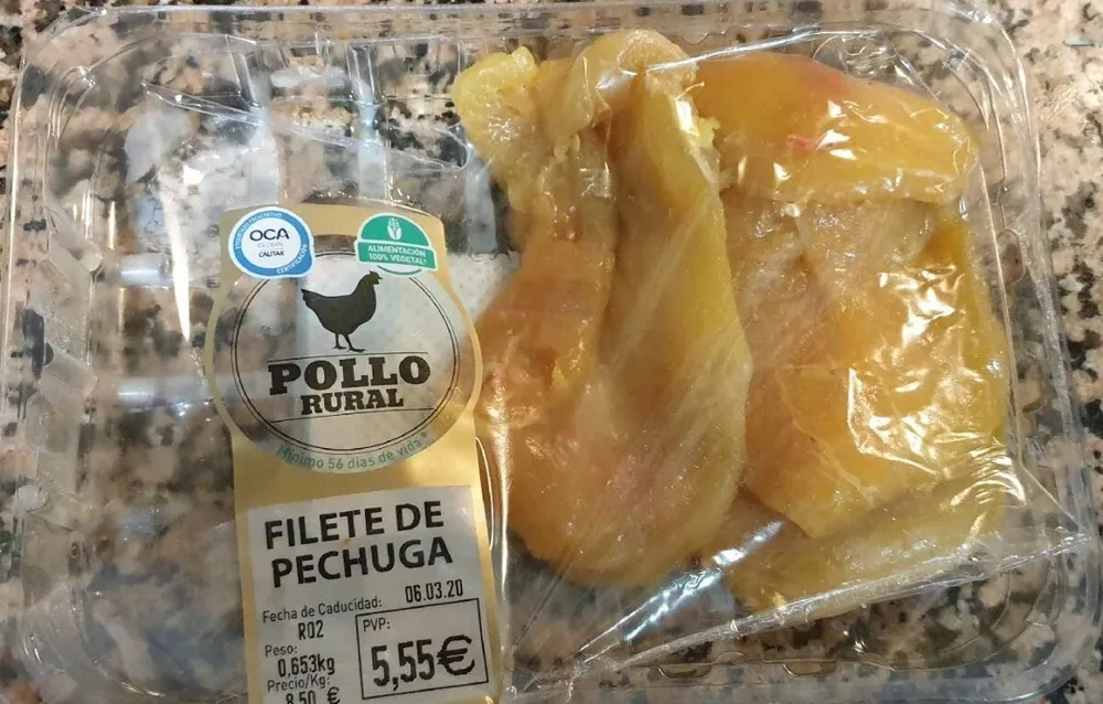 Filete de pechuga de pollo rural