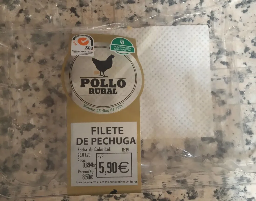 Pollo rural. Filete de pechuga