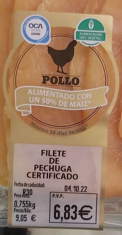 Filete de pechuga de pollo