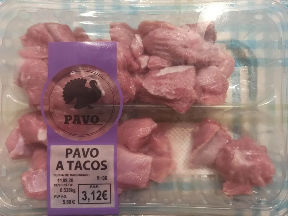 Pavo a tacos