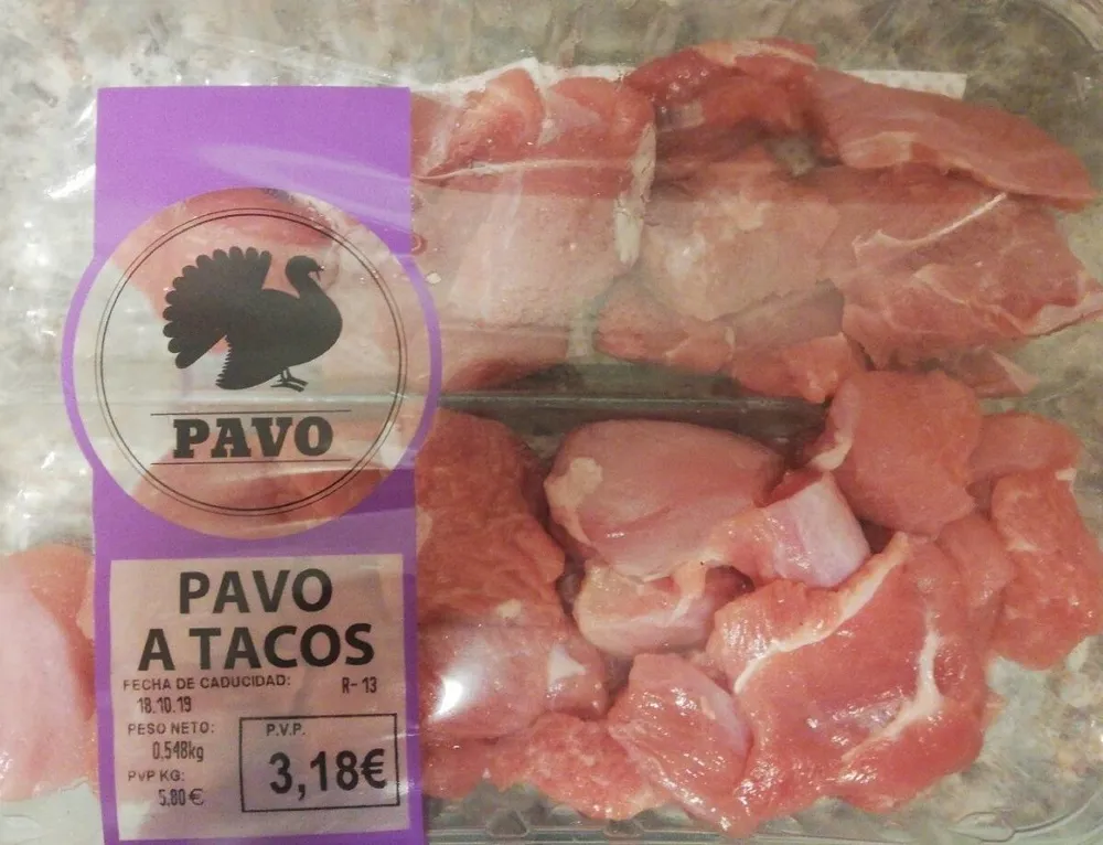 Pavo a tacos