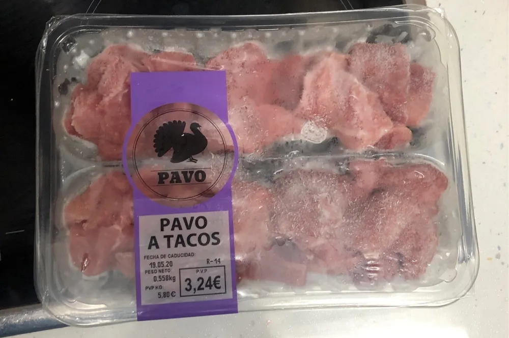 Pavo a tacos