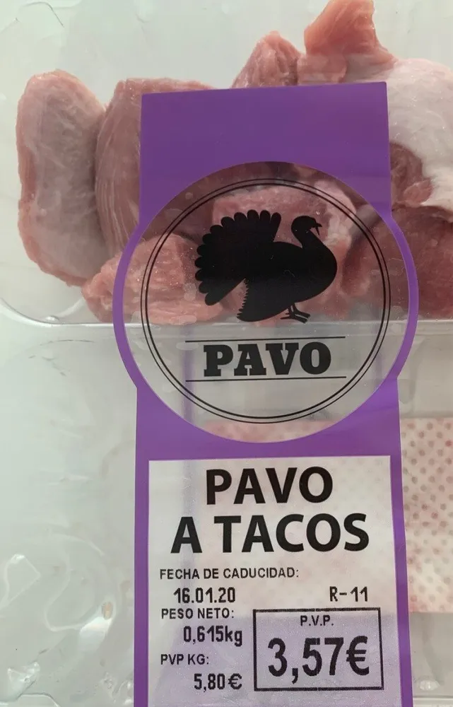 Pavo a tacos