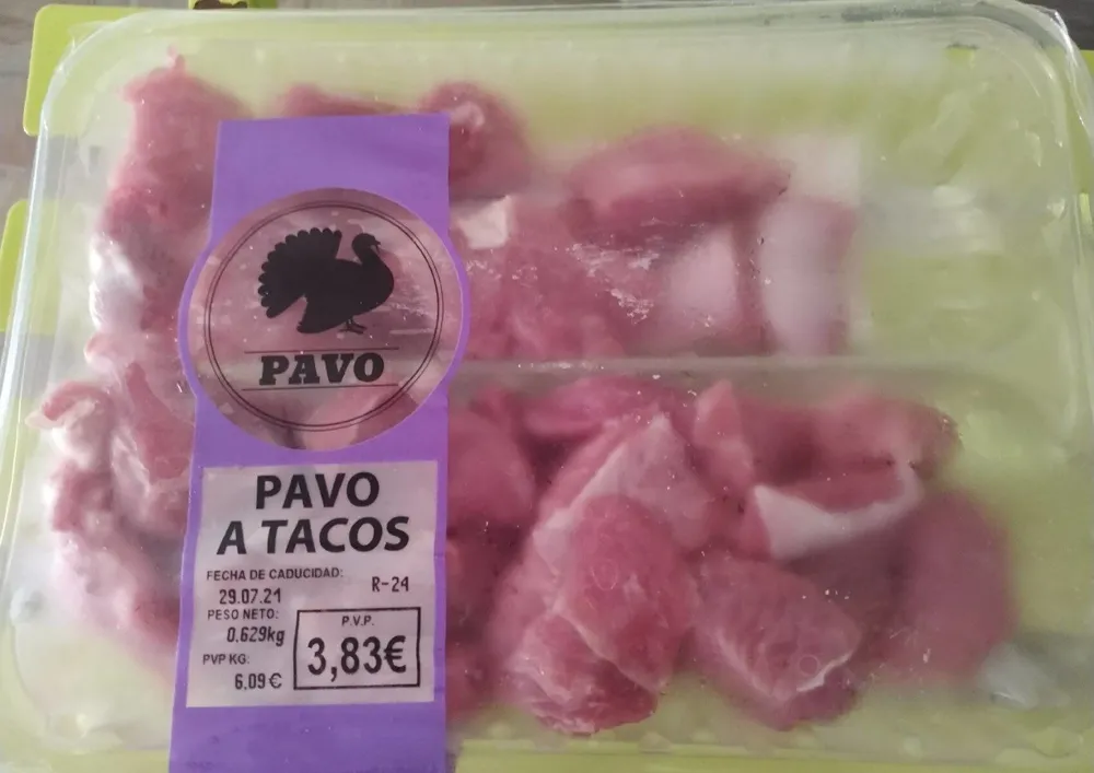 Pavo a tacos