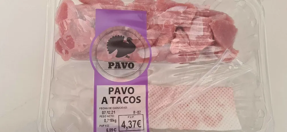 Pavo a tacos