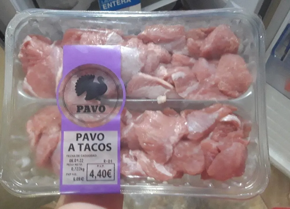 Pavo a tacos