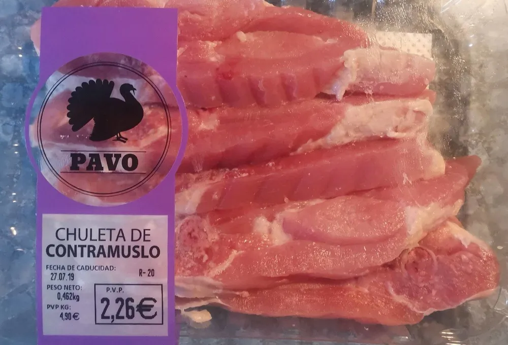 Chuleta de contramuslo de pavo