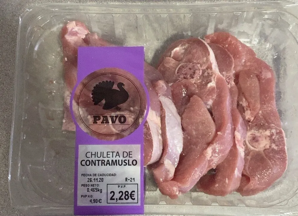 Chuleta contramuslo pavo