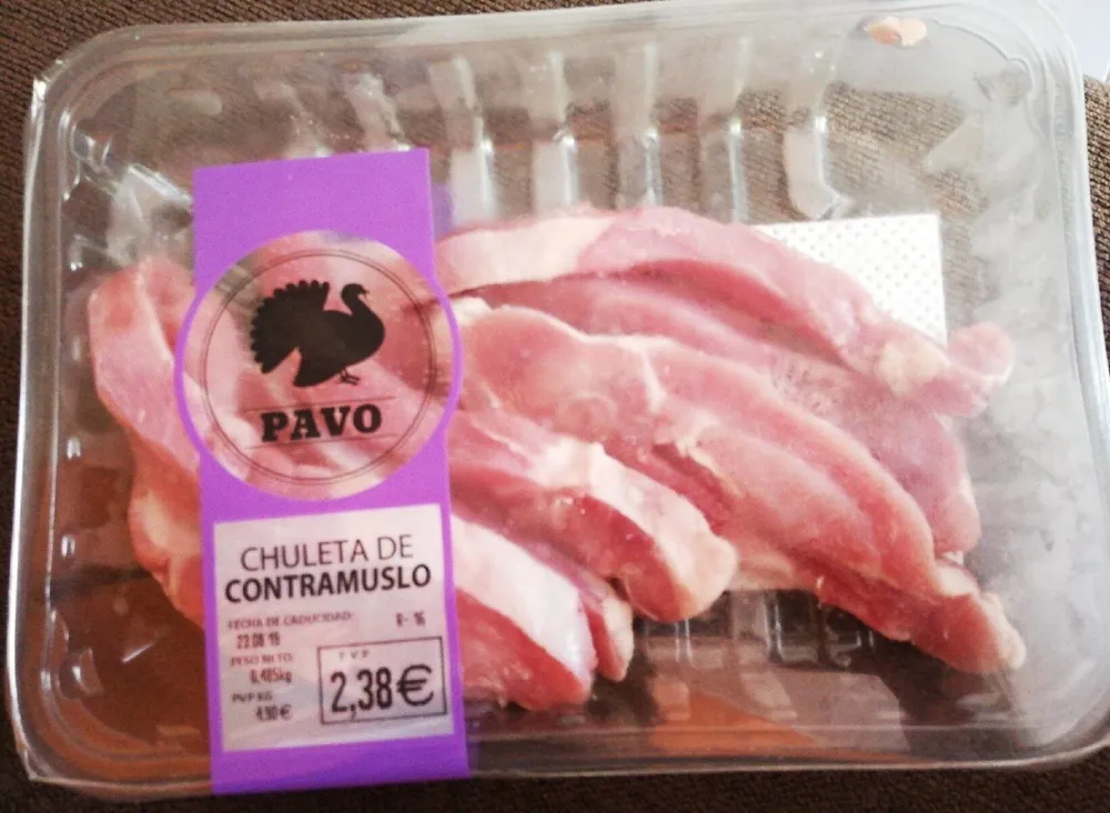 Chuleta de contramuslo de pavo
